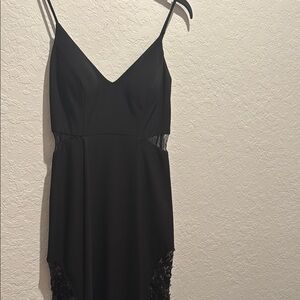 Elegant Black Spaghetti Strap Dress
